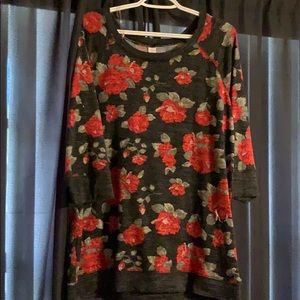 Rose and black sweater